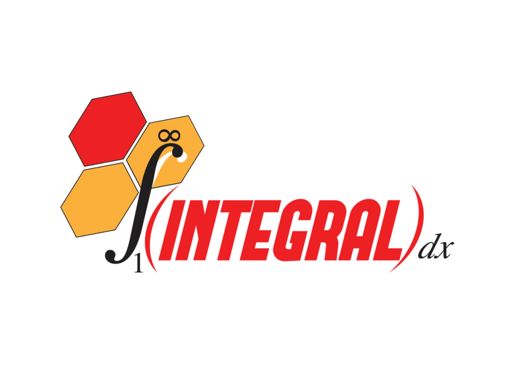 INTEGRALdx's logo, which consists of three hexagons, an integrand, and the red text INTEGRAL between two parenthesis. dx appears in subscript after that.