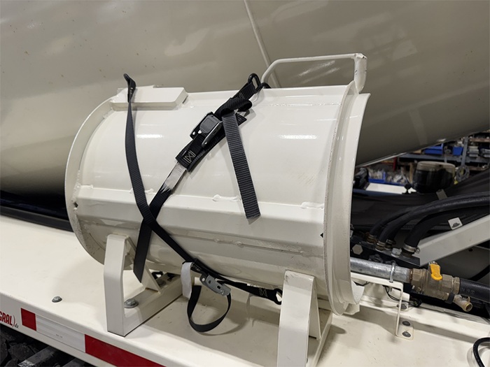 A close up view of INTEGRALdx's 24 inch chute extension.