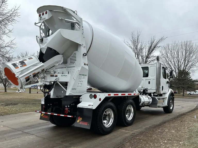 The rear right side of a conventional EASI REDI-Mix Truck.