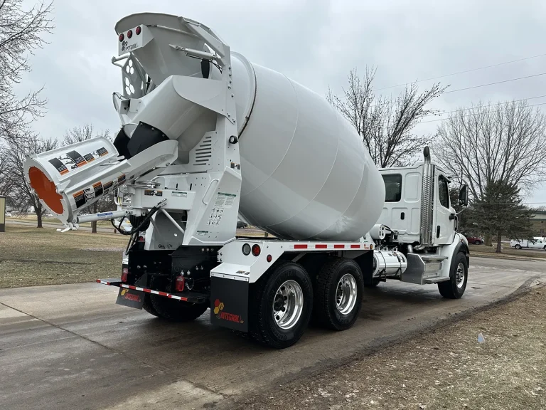 The rear right side of a conventional EASI REDI-Mix Truck.