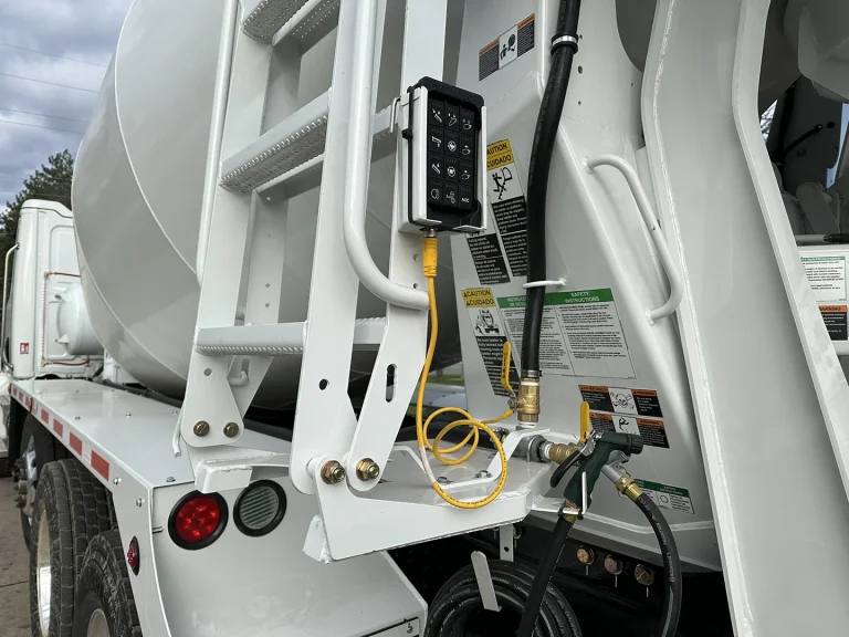 The rear pendant controls of an EASI REDI-Mix Truck.