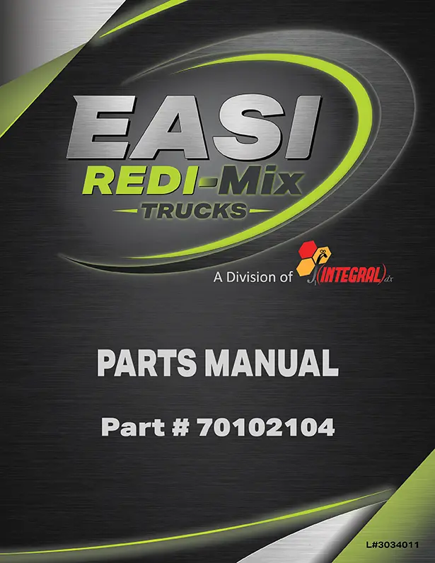 The cover of the standard EASI REDI-Mix Trucks 14 yd Parts Manual.