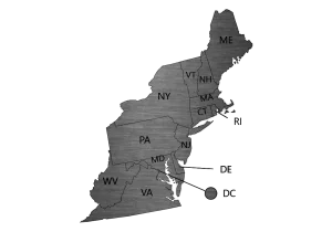 The northeast sales region for EASI REDI-Mix Trucks