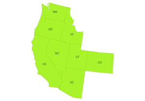 The west sales region for EASI REDI-Mix Trucks